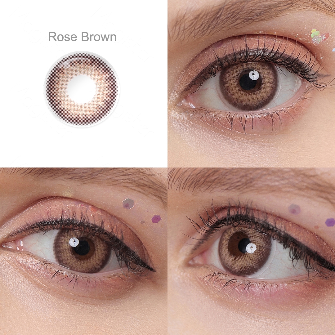 Magister Flora 14.20mm Soft Soft Contact Lens 6 Months Colored Contacts Brown Contact Lenses With a Free Case