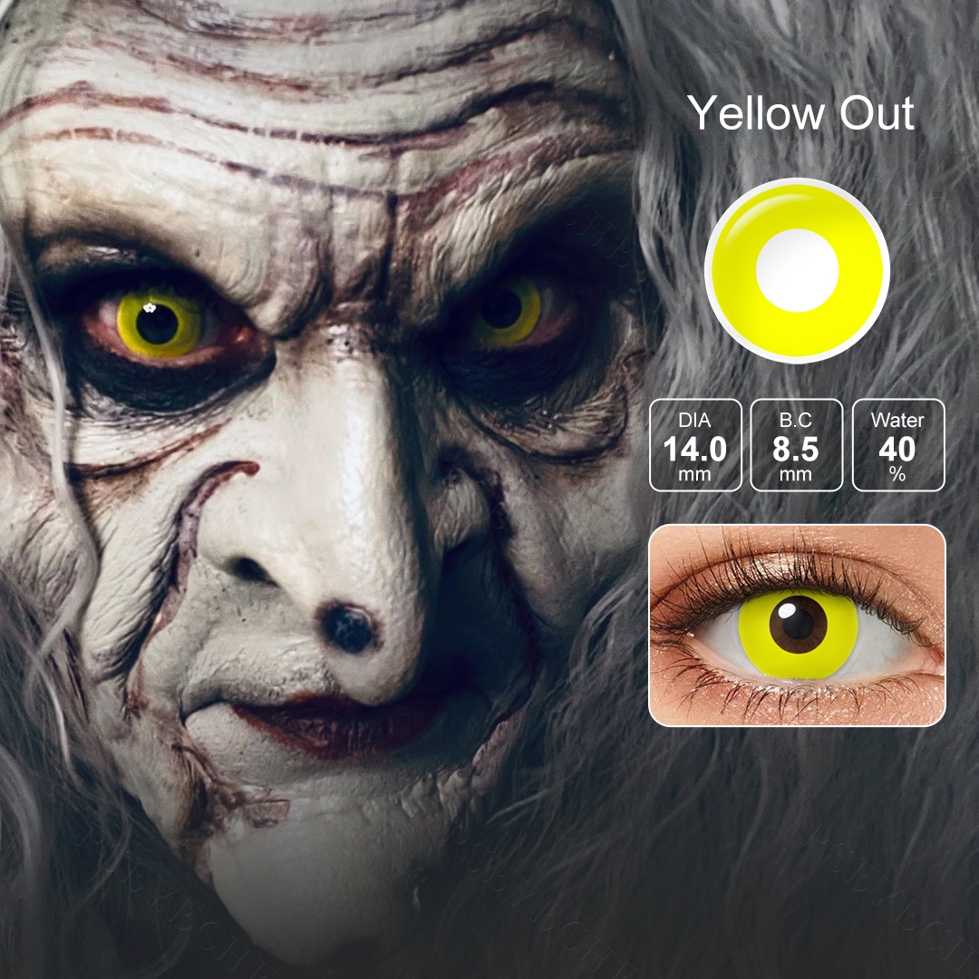 Free Shipping Pseyeche Halloween Contact Lenses Black Out Cosplay Eye Contacts 14.5mm Cosplay Lens TOP Red Halloween Contacts