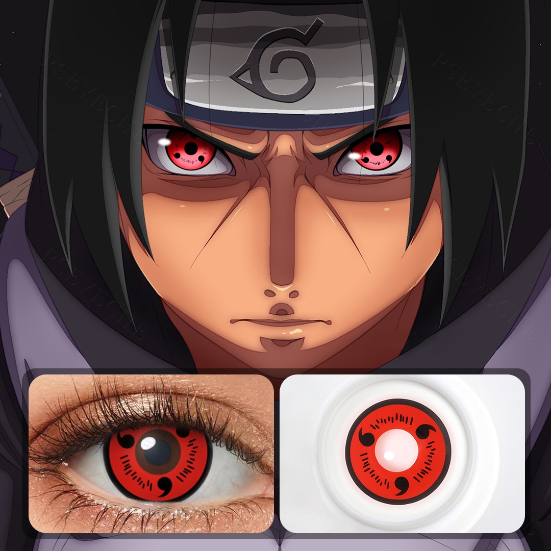 Red Sharingan Contacts power range -1.00 to -6.00