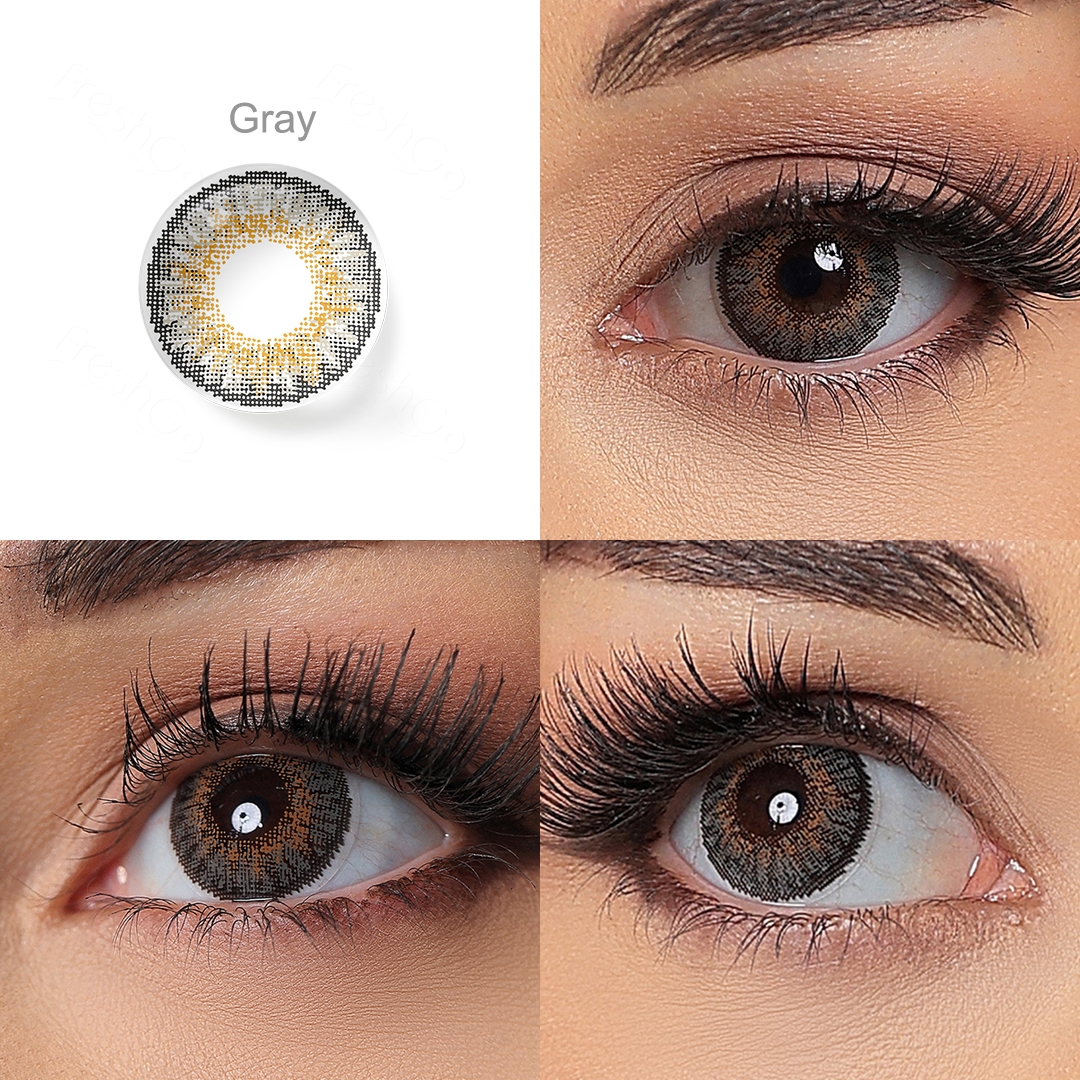 Free Sample 3Tone Color Contact Lens Blue Contact Lenses Yearly Cosmetic Contact Lenses Eye Lens Comfortable Lentes De Contacto