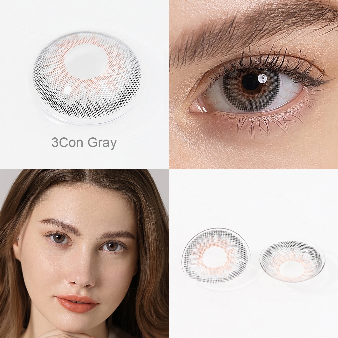 Free Samples Freshgo Color Soft Lens High Quality Natural Look Candy Eye Lens Brown Yearly Natural Colored Contact Lenses
