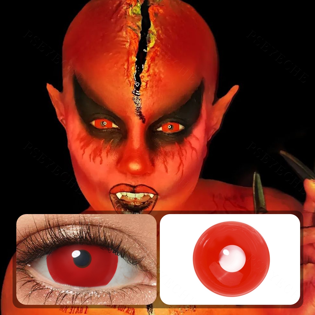 Hot Pseyeche Contact Lenses 17mm Mini Sclera Black Sclera Contact Lenses Cosplay Contact Lenses Big Eye Lens Lentes De Contacto