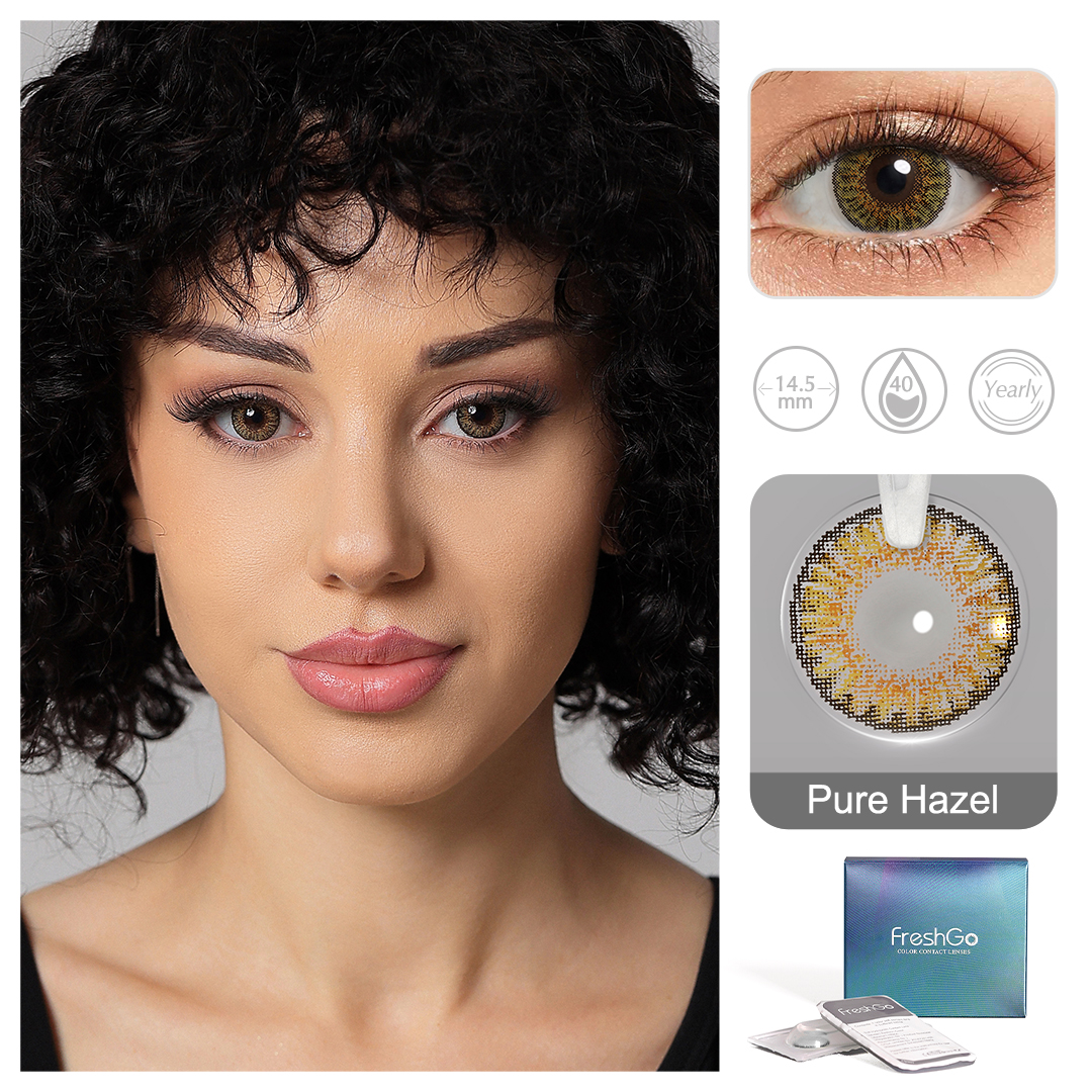 Free Sample Freshgo Contact Lenses Yearly Monthly Colored Contacts 3 Tone Wholesale DIA 14.5/14.2/14.0mm Custom Logo Eye Lens