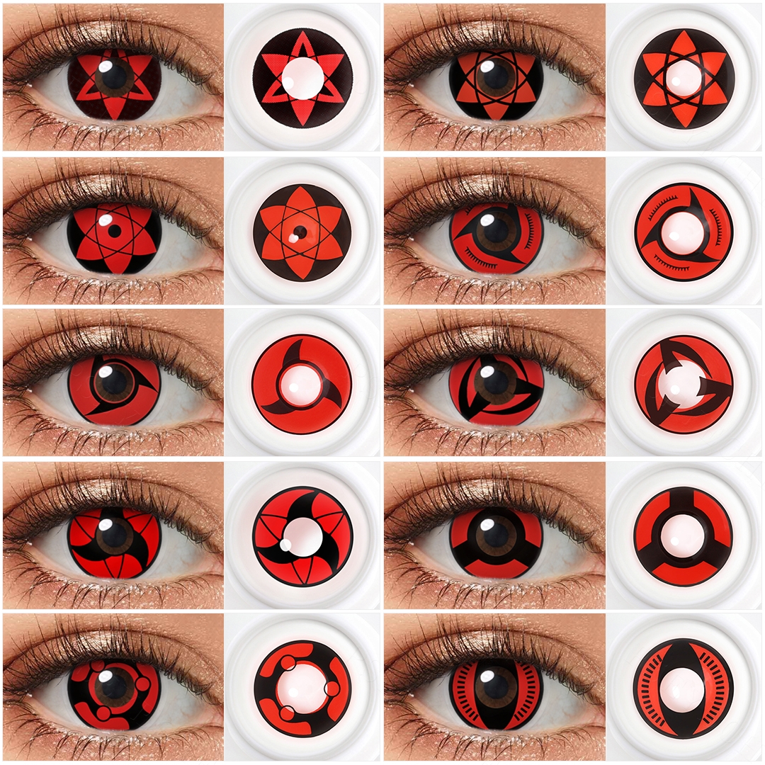 Hot Sale Sharingan Cosplay Contact Lenses Eye Color Lens Korean Colored Contacts Wholesale Halloween Lentilles De Yeux for Eyes