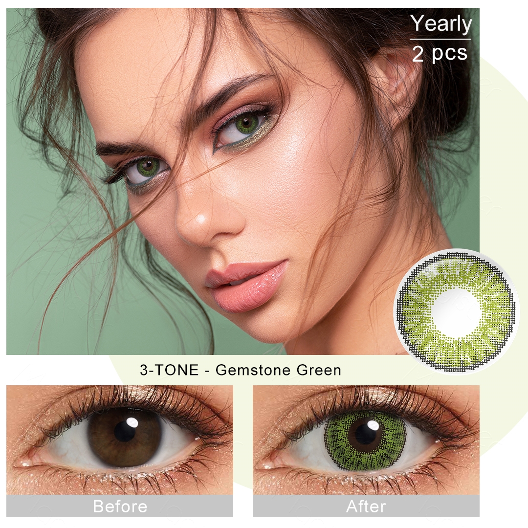 Free Sample FreshGo 3 Tone New Look Color Contact Lens Beautiful Style Wholesale Yearly Disposable Colored Eye Contact Lenses