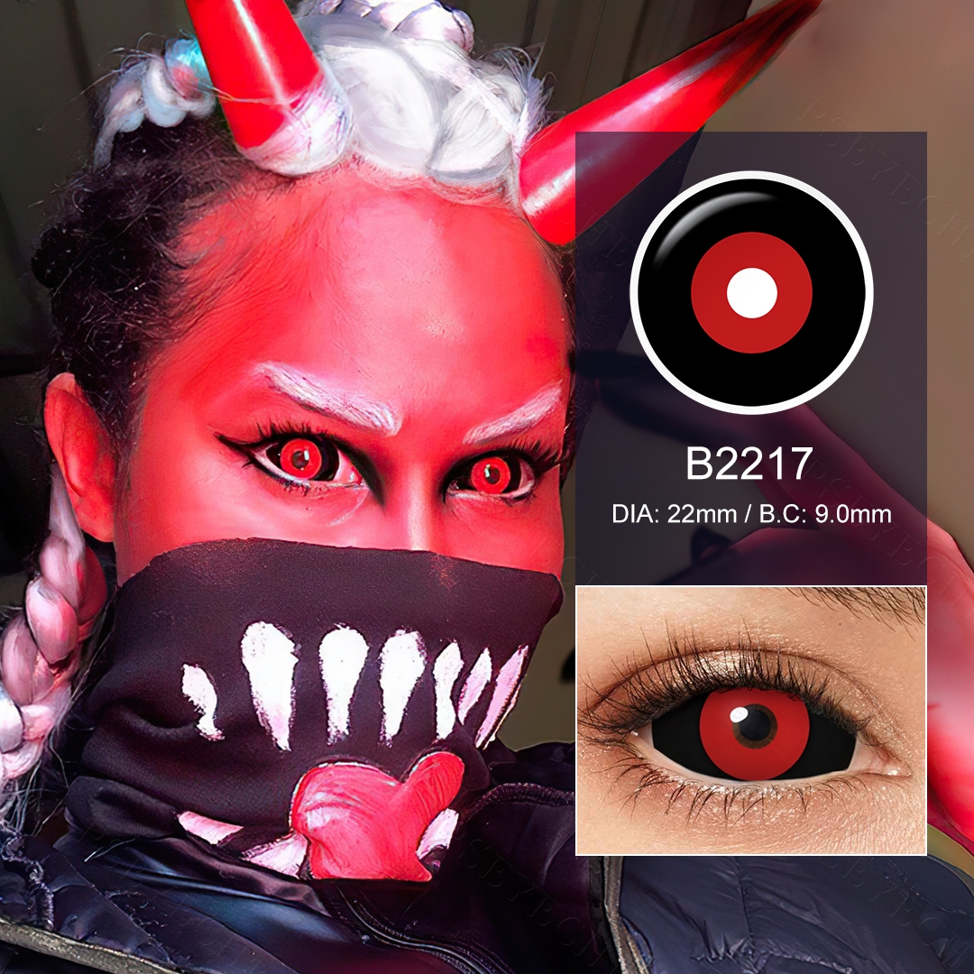 Tokyo Ghoul Black and Red 22mm Sclera Lenses