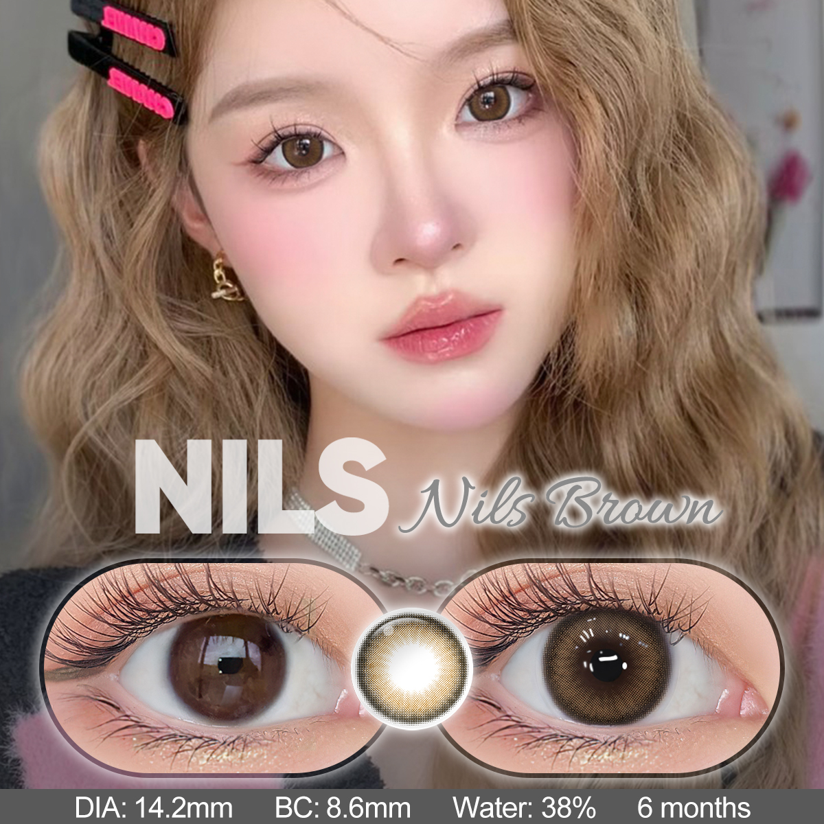 Free Sample Magister NILS Colored Contacts Color Lenses Eye Contact Soft Contact Lenses Lensa Kontak Lentilles De Lunettes