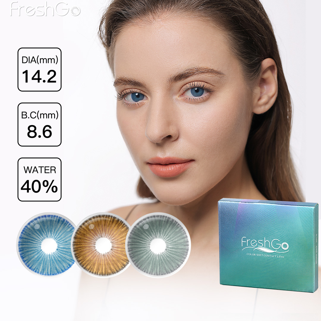 Hot Sale Freshgo FIESTA Eye Lens Colored Contacts Wholesale Beauty Eye Lenses Natural Cosmetic Contact Lenses Lentes De Contacto