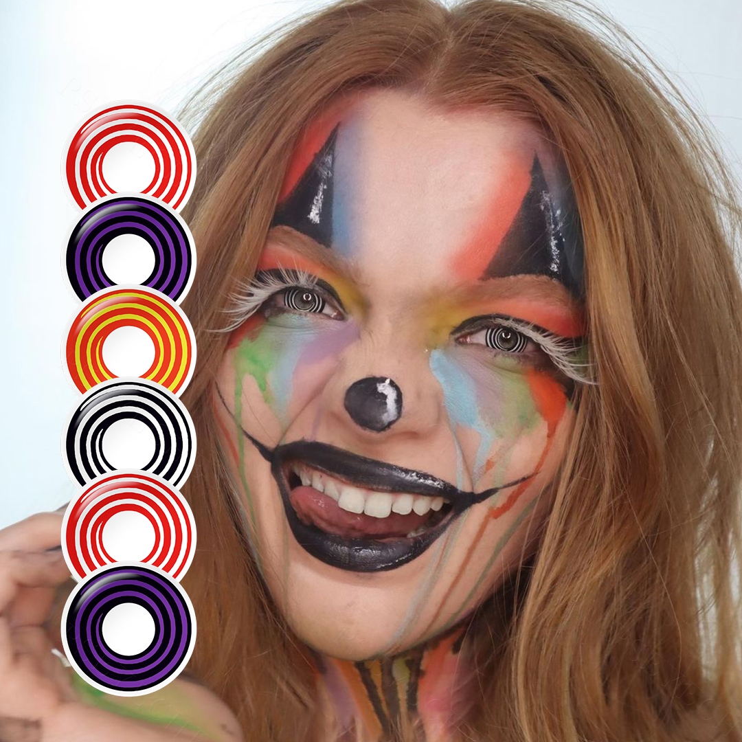 Free Shipping Pseyeche Black Swirl Halloween Contacts Cosplay Eye Contacts sharingan Lens Colored Contact Lenses Lentillas