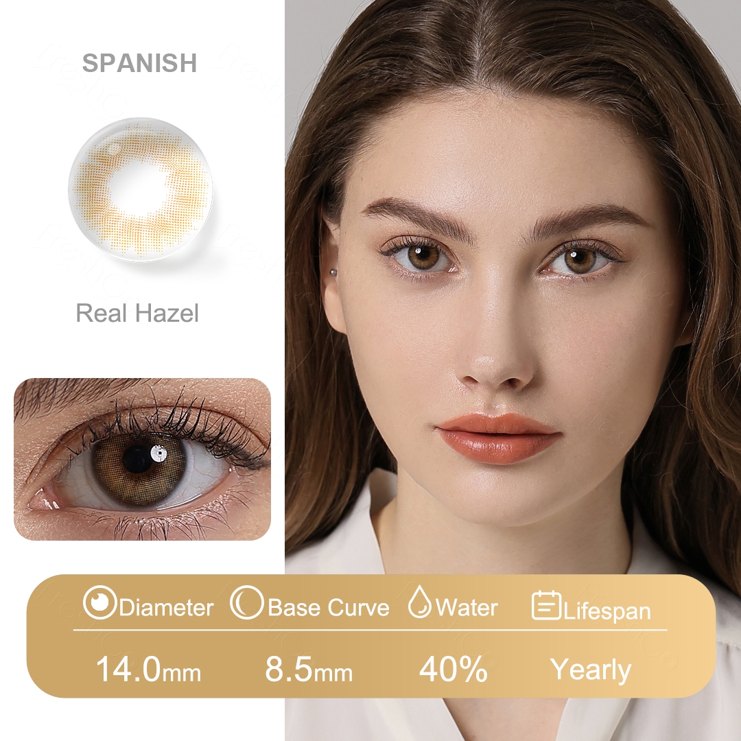 Freshgo Wholesale Eye Contact Lenses SPANISH Soft 40% Water Yearly Cosmetic Eye Lenses Lentille De Couleur Natural Contact Lens