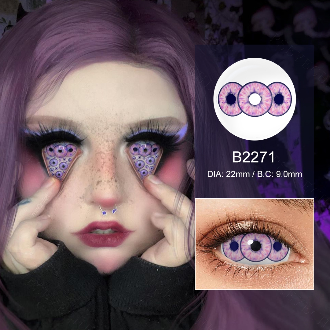 Big Eye Crazy Lens 22mm Sclera Lenses PSEYECHE Halloween Costume Contacts Cosplay Sharingan Contact Lenses