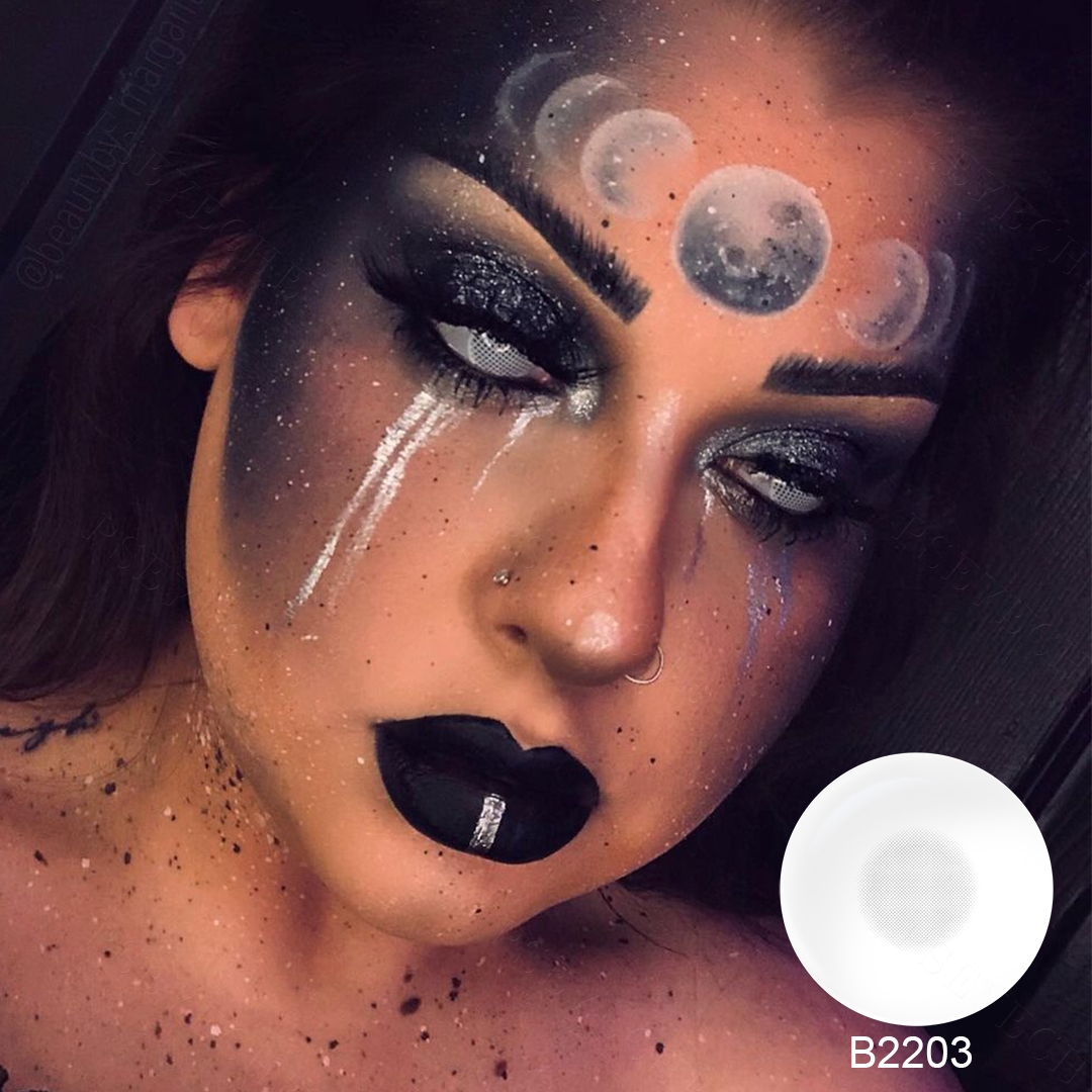Pseyeche  Red Sclera Contacts Full Black Contacts All White Contacts  Sclera Lens 22 mm  Vial  Packed  Cosplay  Halloween  Lens