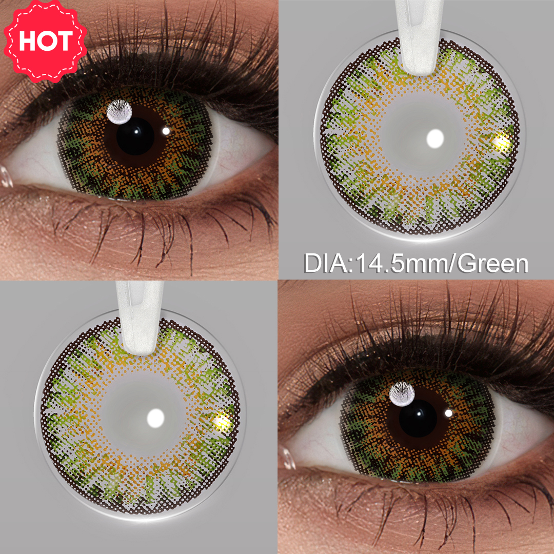 Free FreshGo Natural Look 3 Tone Soft Lens Contacts Colored Eye Contact Lenses Wholesale 1 Year OEM Paper Box Lentes De Contacto