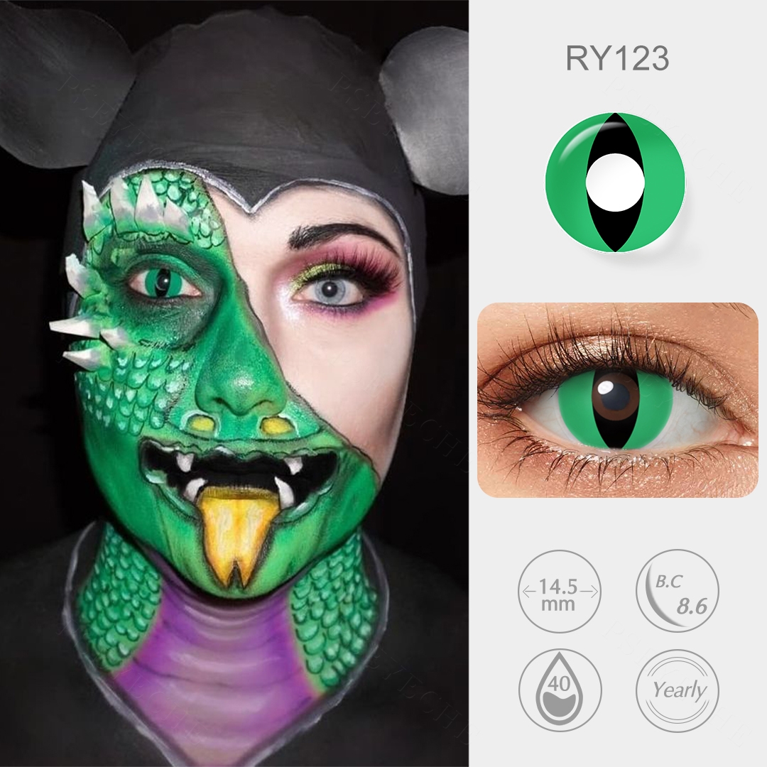 Free Shipping Halloween Cosplay Lenses Wholesale Cat Eye 1 Year Halloween Sclera Contacts sharingan Contact Lenses