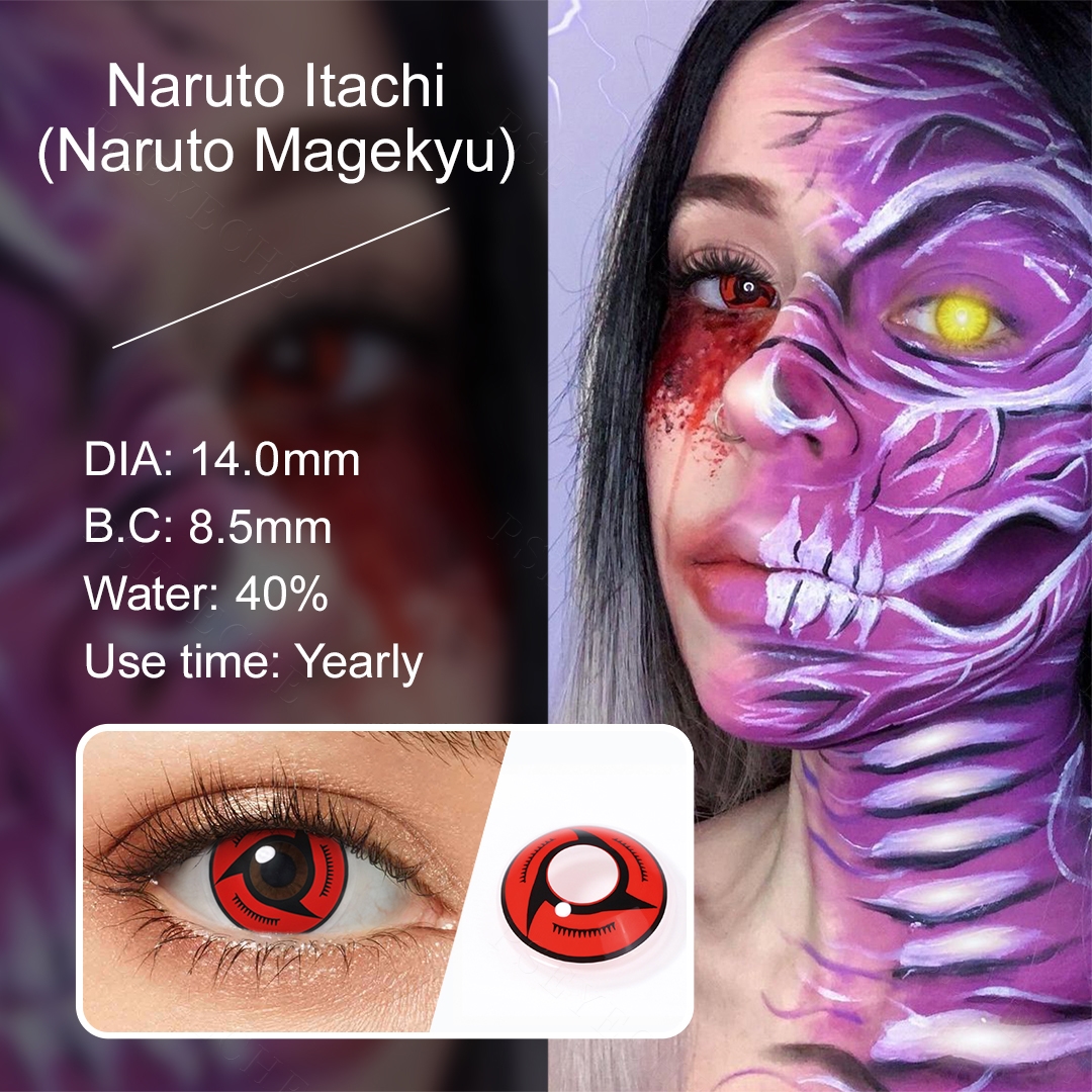 Hot Sale Sharingan Cosplay Contact Lenses Eye Color Lens Korean Colored Contacts Wholesale Halloween Lentilles De Yeux for Eyes