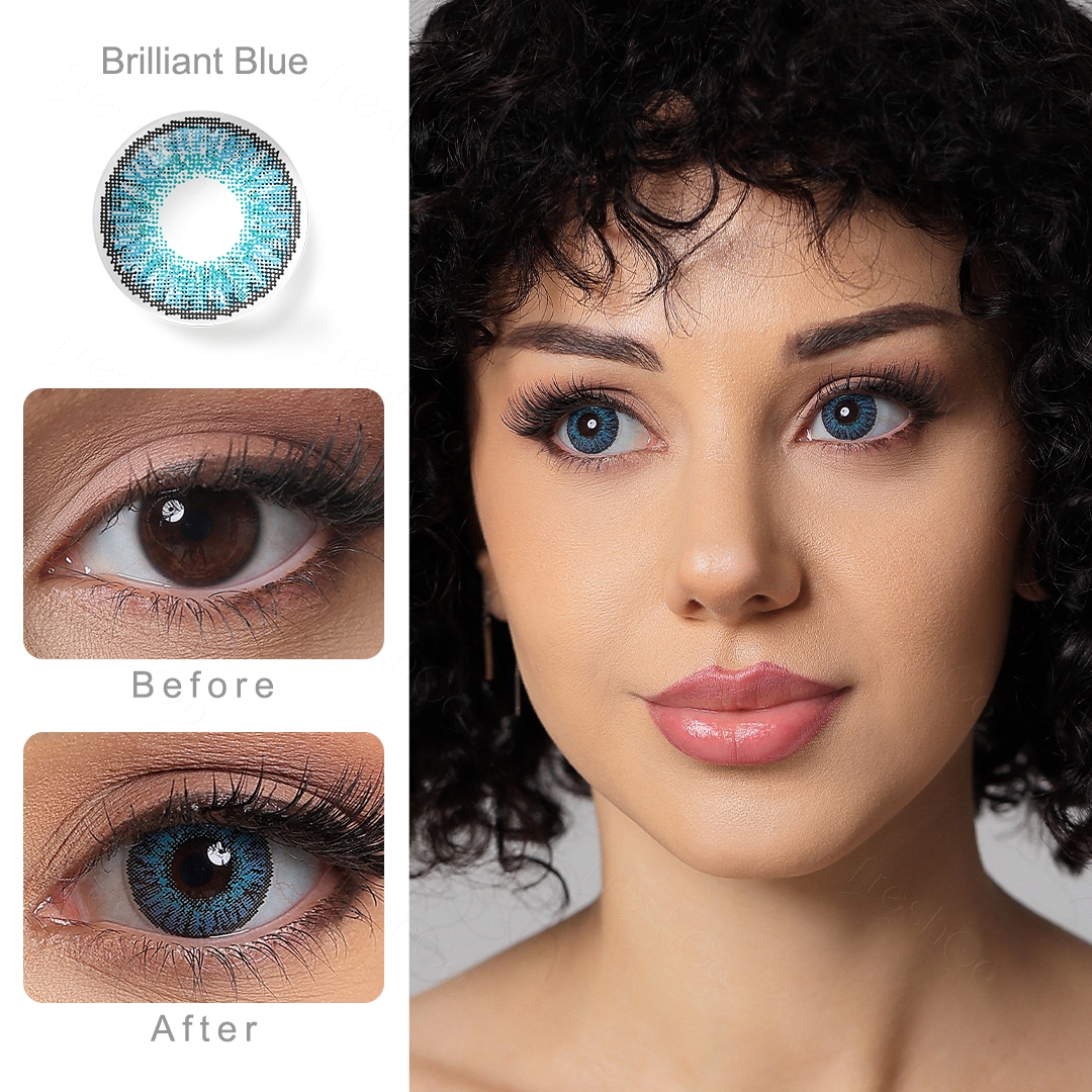 Free Sample 3 Tone Soft Lens Contacts Colored Eye Contact Lenses Fresh New Look Wholesale OEM Paper Box Lentille Oculaire