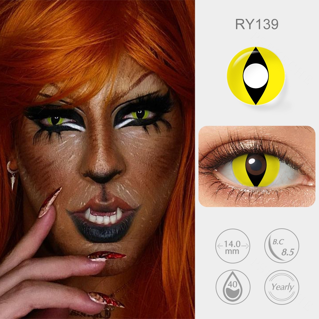 Free Shipping Halloween Cosplay Lenses Wholesale Cat Eye 1 Year Halloween Sclera Contacts sharingan Contact Lenses