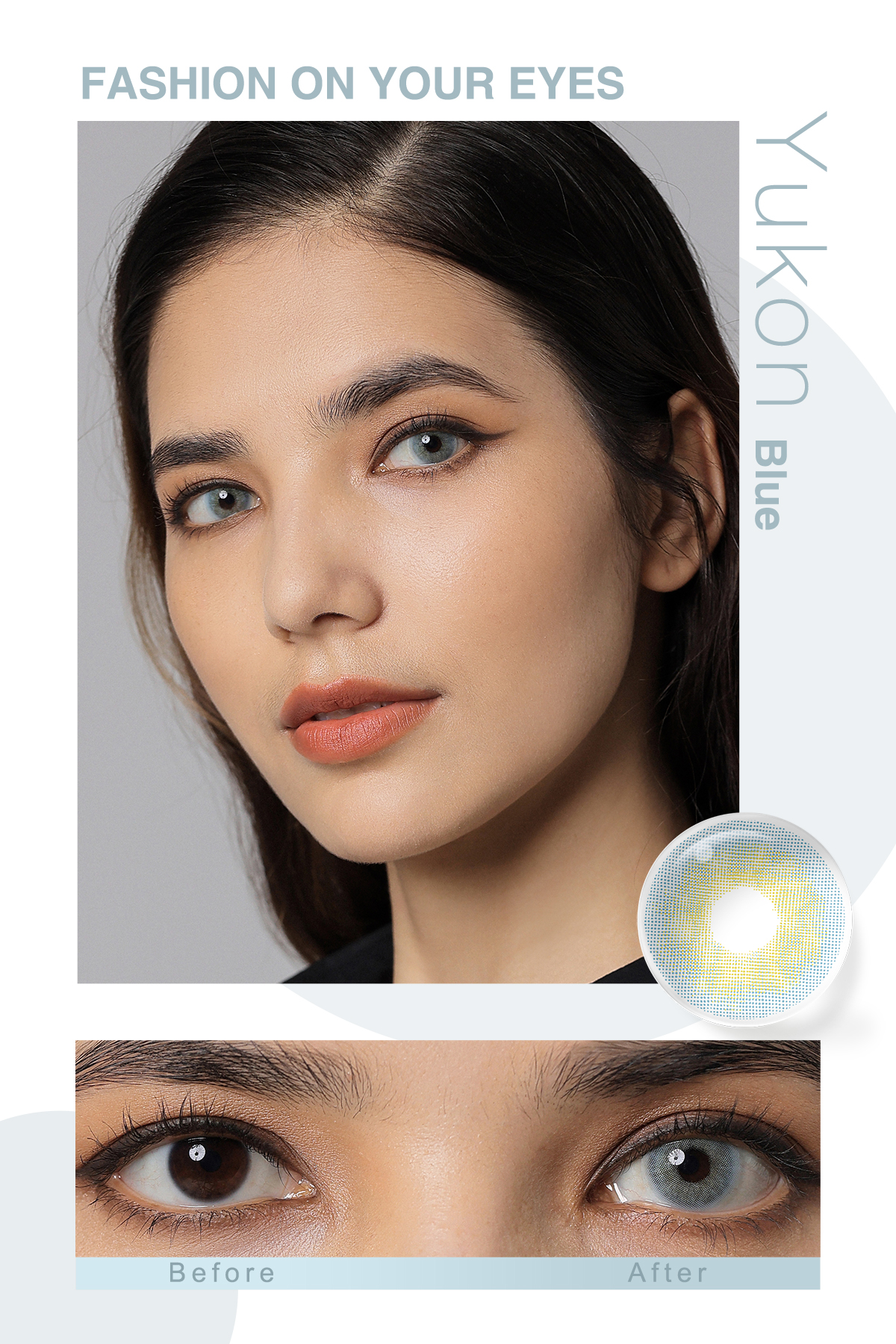 New Blue Coloured Contact Lenses Natural Freshgo Yearly Cosmetic Eye Color Contact Lens Soft Les Lentilles De Contact Des Yeux
