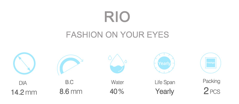 Free Shipping Freshgo Eye Lenses Color Natural Contact Lens RIO Wholesale Lentillas Custom Soft Yearly Colored Contacts for Eyes