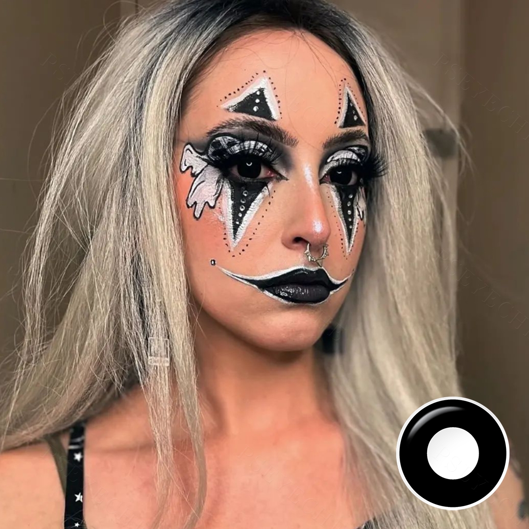PSEYECHE Cosplay Blind Halloween Contact Lens Blackout Eyes Contact Lenses Crazy Eyes Contacts