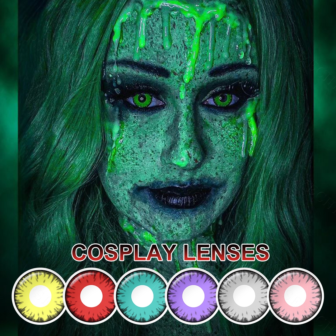 Free Shipping Pseyeche Halloween Vampire Contact Lenses 14.5mm Cosplay Contact Lenses for Halloween Lentes De Contacto Halloween