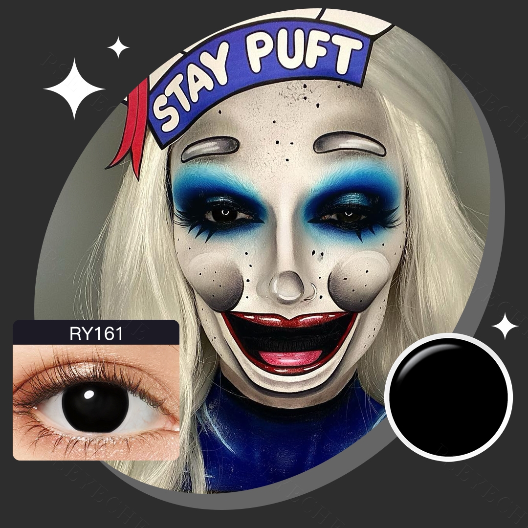 Free Shipping Pseyeche Contact Lenses White Halloween Contact Lenses sharingan Cosplay Eye Lens  Lentilles De Contact