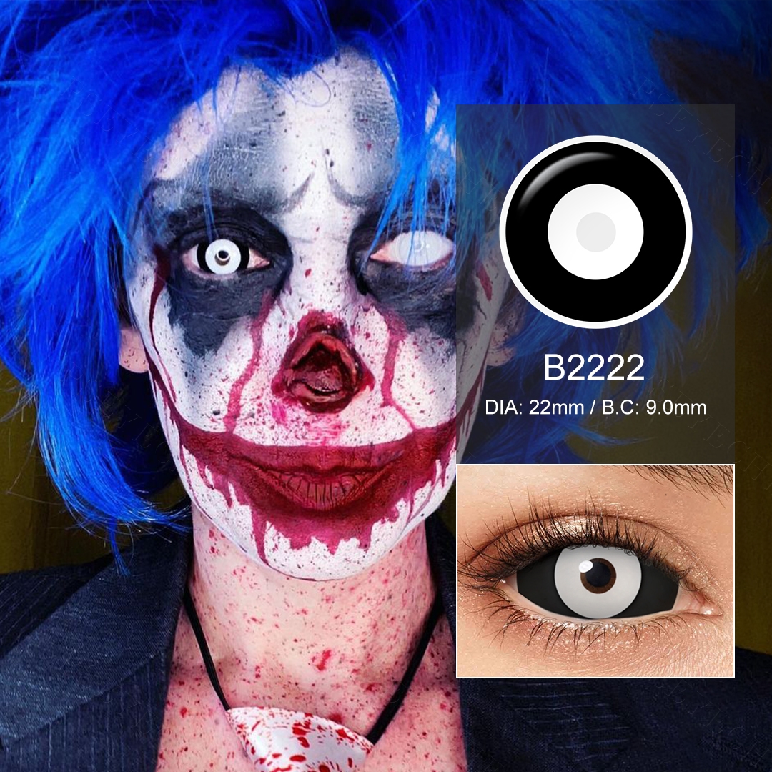 Vampire Black & White Sclera Lenses