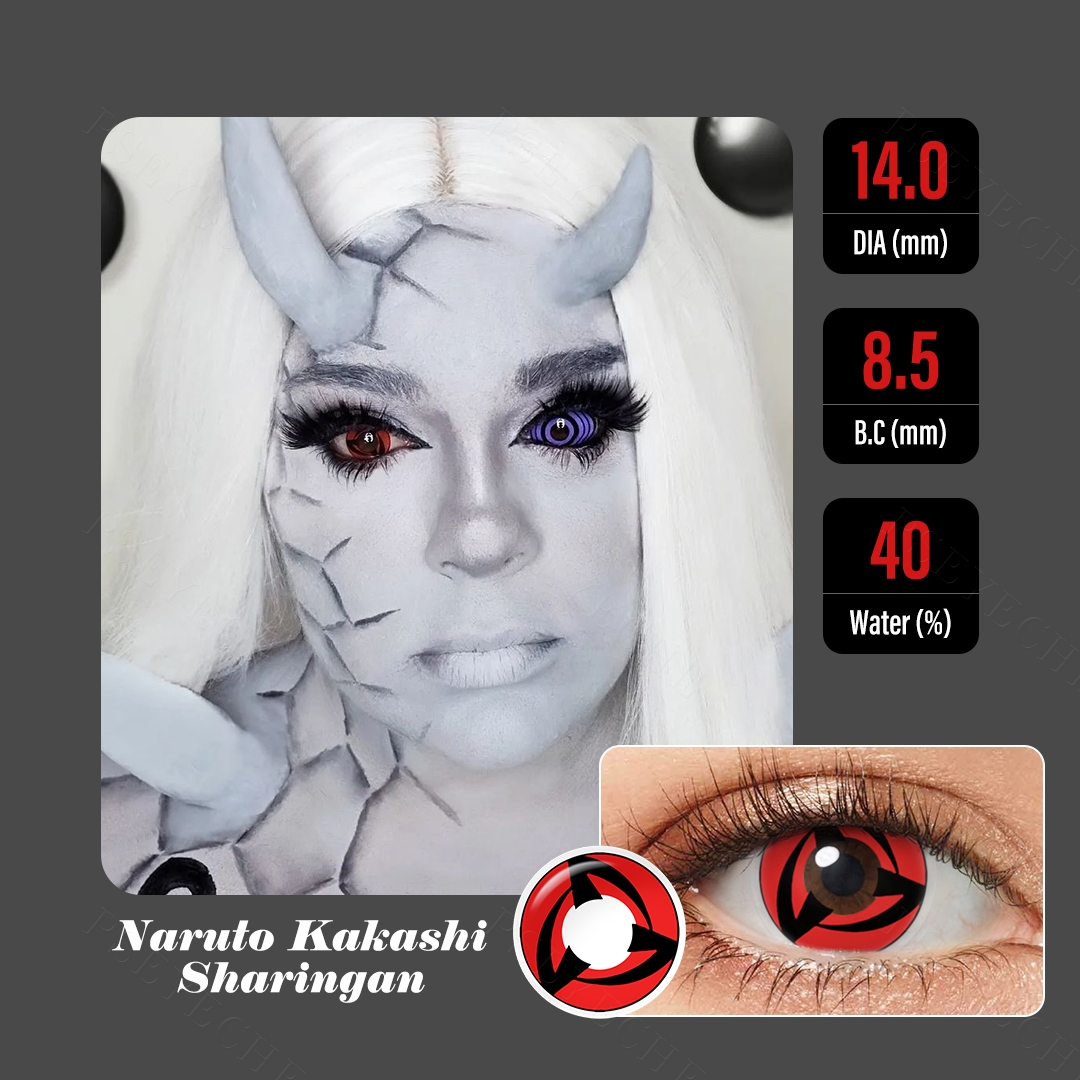 Free Sample Pseyeche Contact Lenses Blackout Prescription Contact Lenses Yearly Sharingan Contact Lenses with Power Lentille