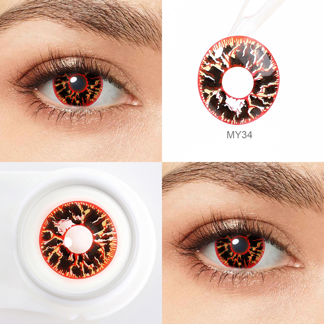 Hot Sale Magister MY Halloween Eye Contact Lenses sharingan Eye Lens Cosplay Eye Contacts Emballage Lentille Lentille Sharingan