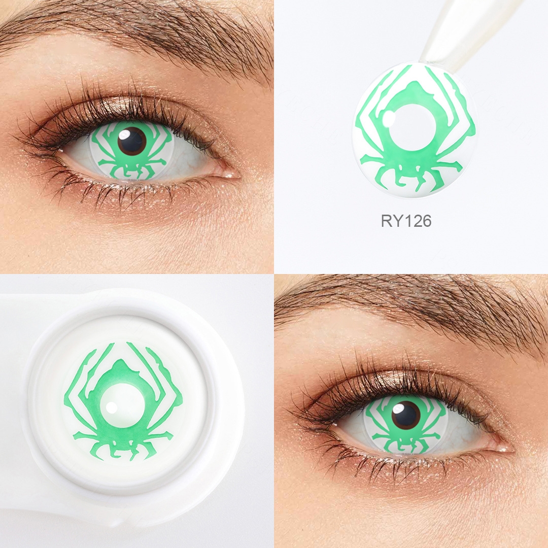 Free Shipping PSEYECHE Hot Selling  sharingan Contact Lenses Blood Bat Halloween Contacts Being Lucifer Cosplay Contacts