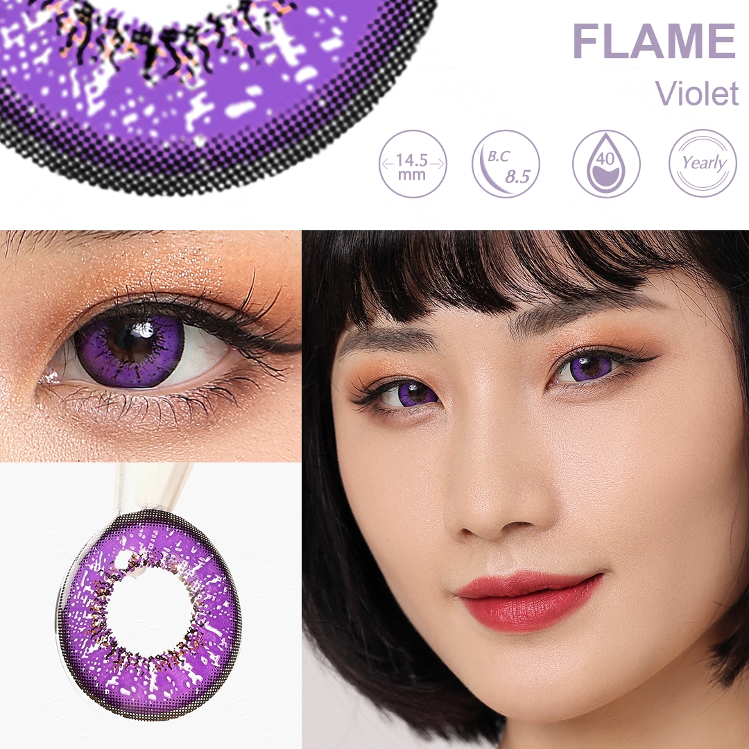 Free Sample Flame 6 Colors Contact Lenses Contacts Soft Lens Lentes De Contacto for Eye Cosmetic Color Magister Contact Lens