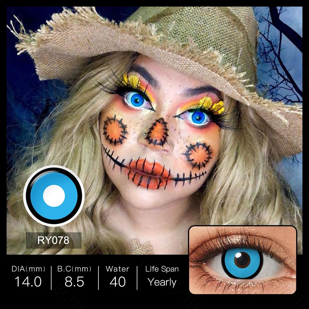 Free Pseyeche Manson Contact Lenses Cosplay Crazy Contact Lenses Black Circle Halloween Contact Lenses 14.5 sharingan Lens