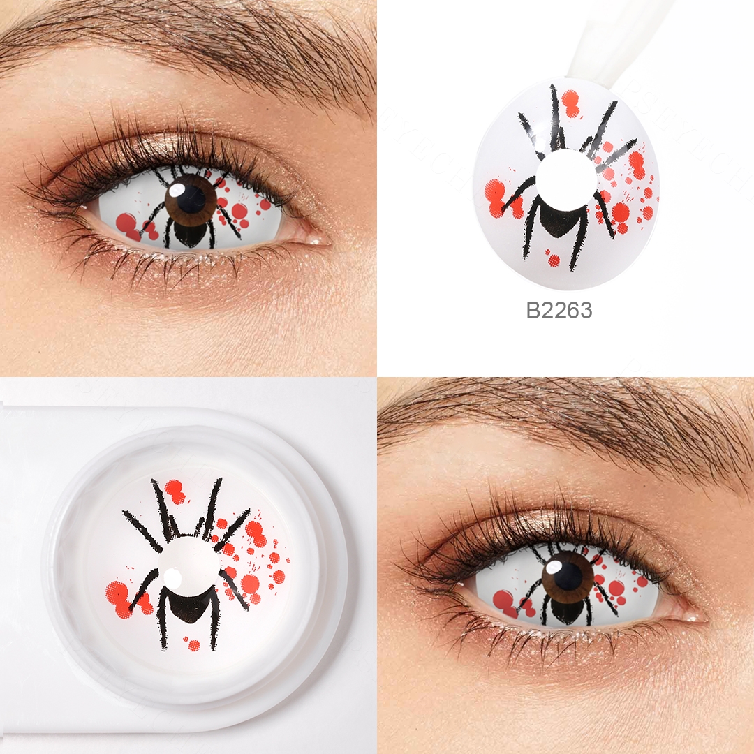 Free Design Pseyeche Bloody Crack Sclera Lens  22 mm sharingan Contact Lenses Zombie Sclera Lens Eye Lenses Eye Lens