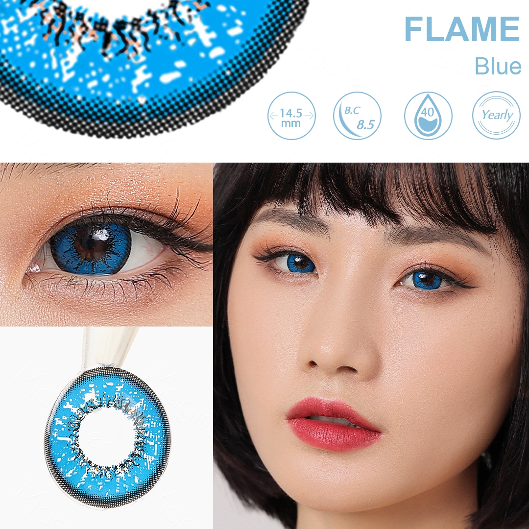 Free Sample Flame 6 Colors Contact Lenses Contacts Soft Lens Lentes De Contacto for Eye Cosmetic Color Magister Contact Lens