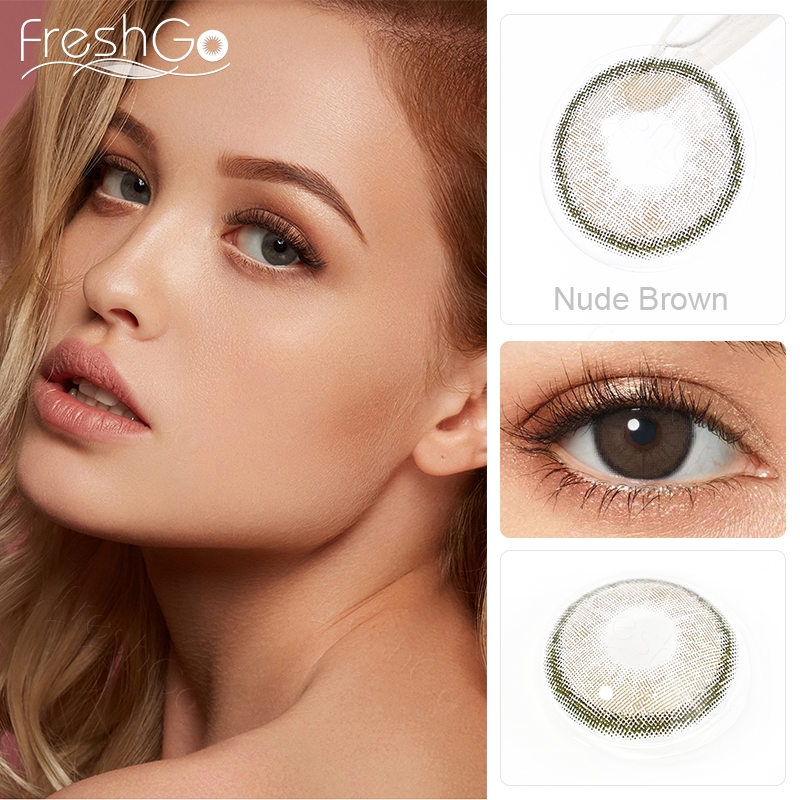 Free Shipping Freshgo PREMIUM Contact Lenses Wholesale Bulk Colored Contacts Lens Korea Colour Contacts Soft 1 Year Color Lens