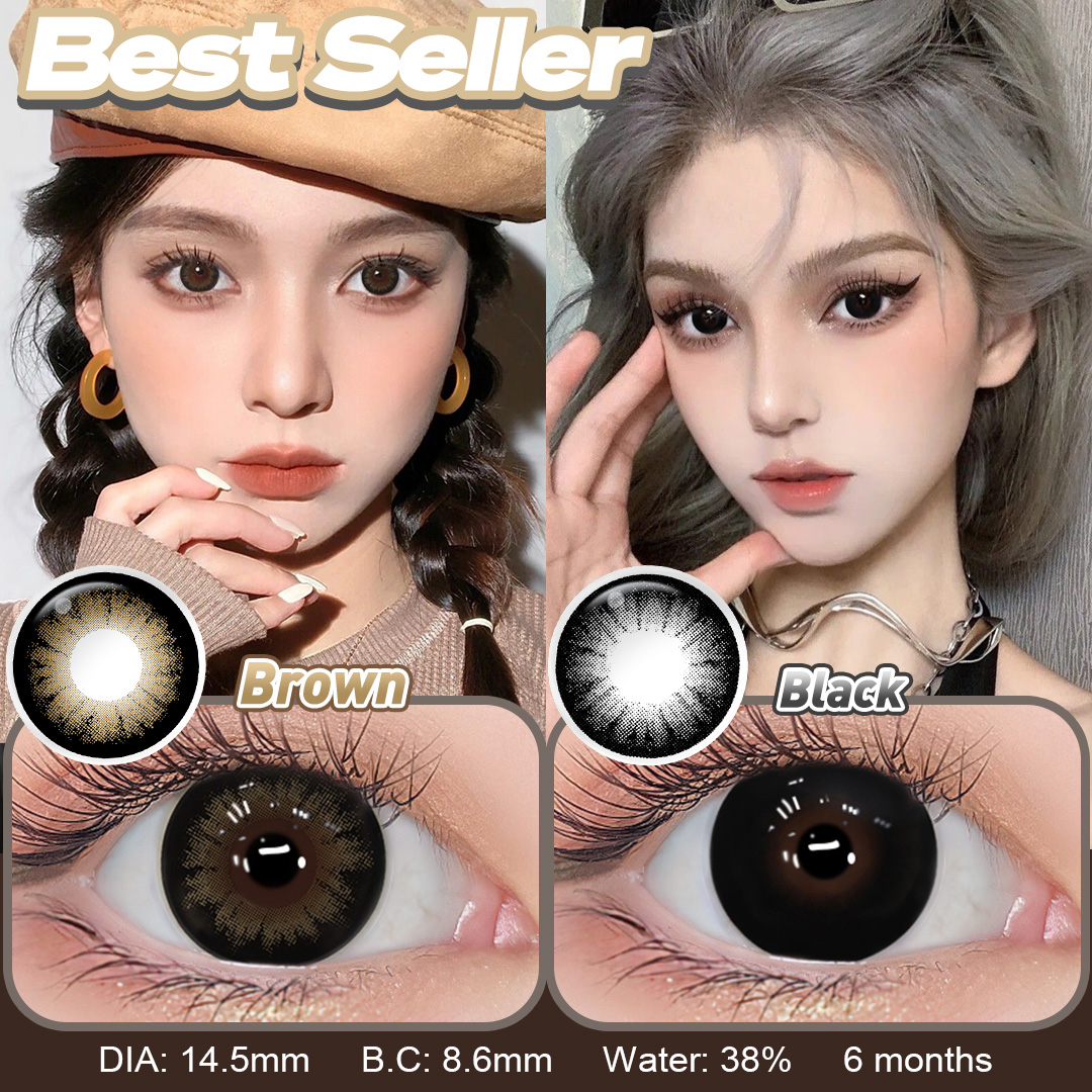 Free Shipping Power Lens 16mm Colour Contact Lenses Custom Brand Logo Eye Contacts Prescription 1.00-6.00 Eye Contact Lenses