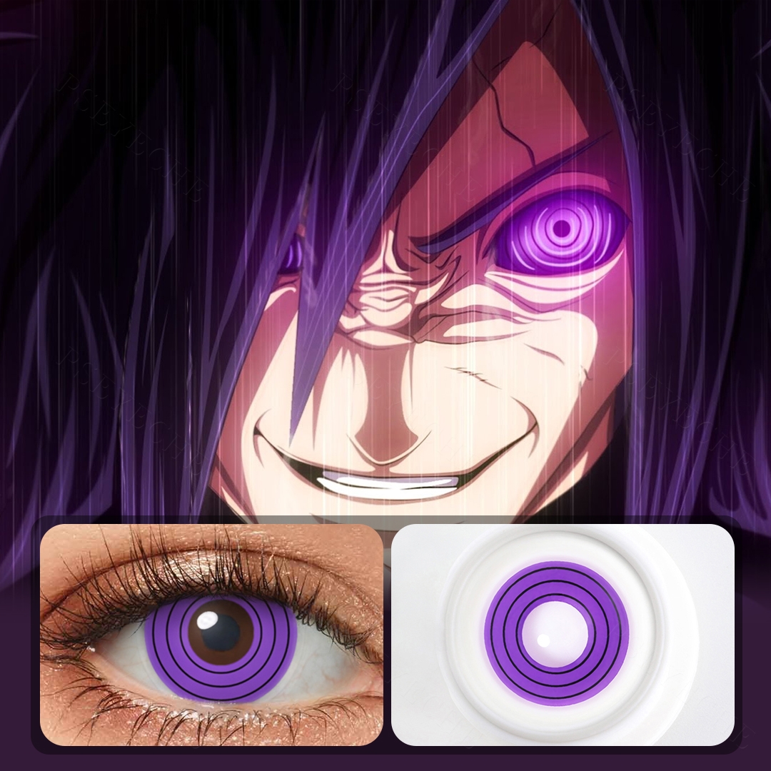 Purple Spiral Cosplay Contacts power range -1.00 to -6.00