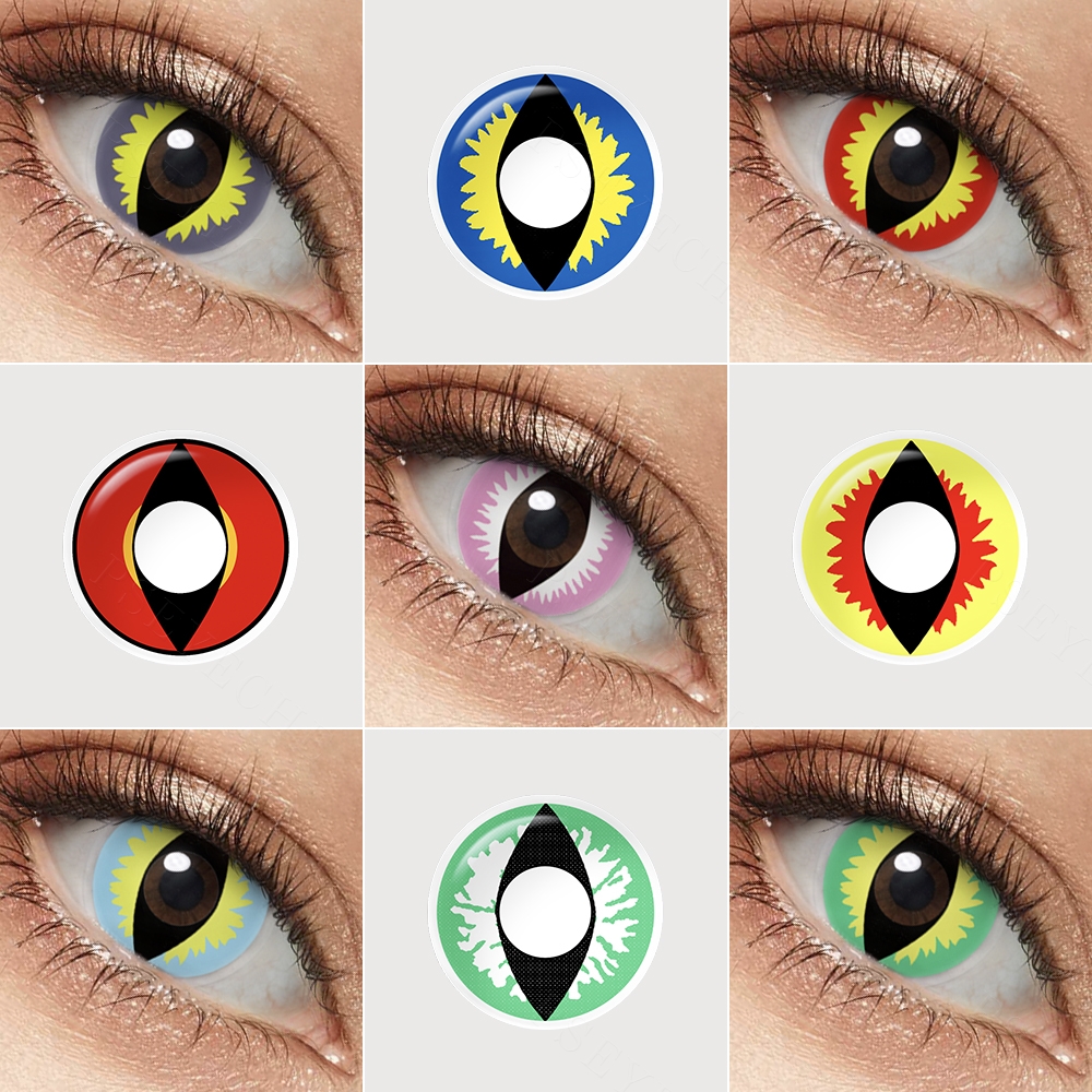 Hot Pseyeche Cosplay RY Halloween Softlens Cosplay Lenses Black Kontaktlinsen Lentille sharingan Lentilles De Contact De Couleur