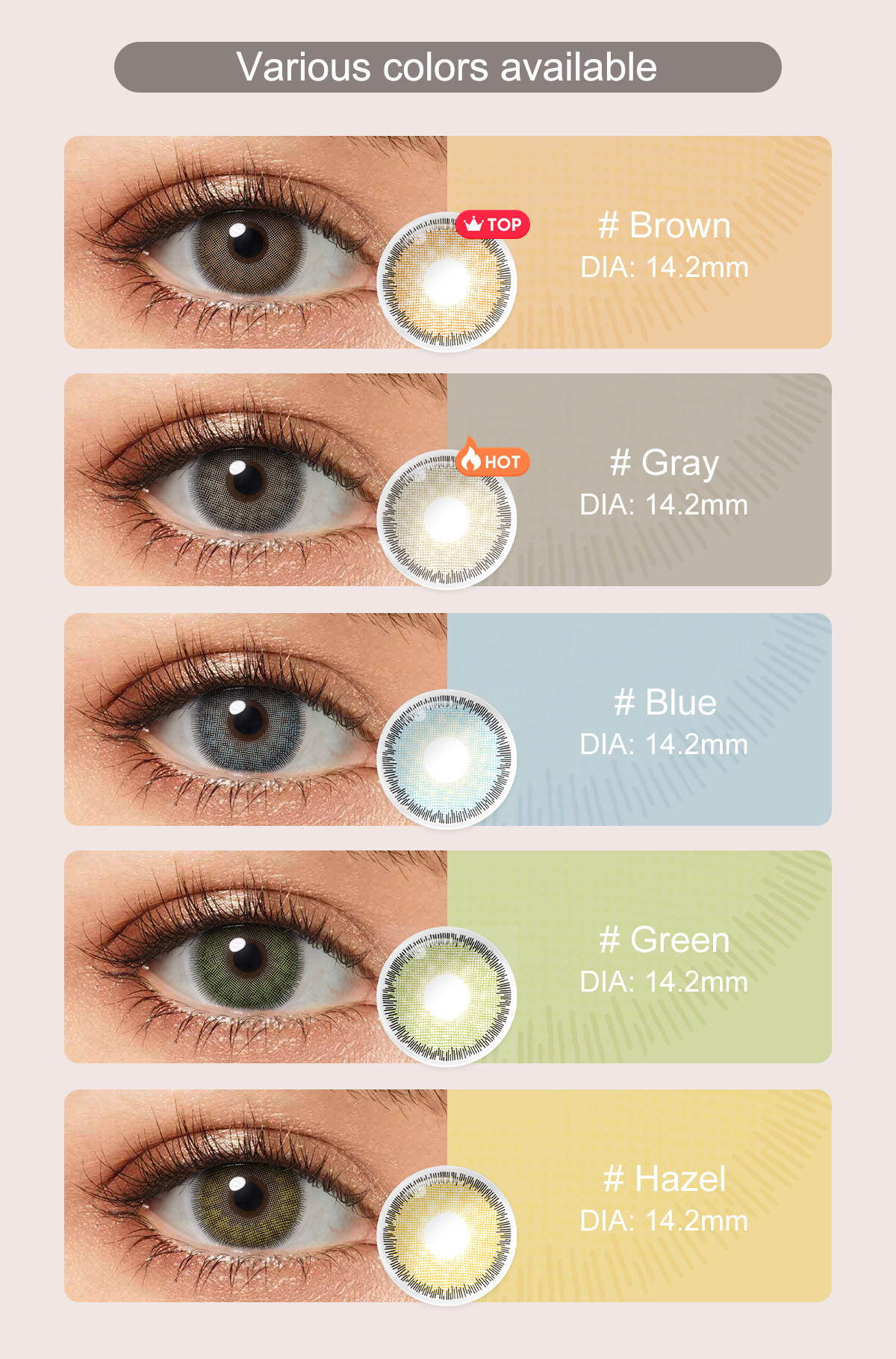 Coloured Contact Lenses Natural Power Color Contact Lens