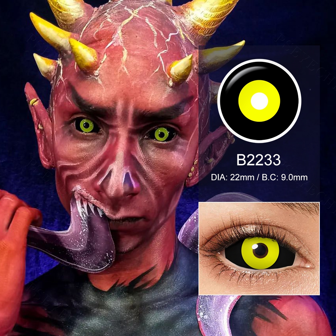 Sith Ichigo Black and Yellow Sclera Lenses
