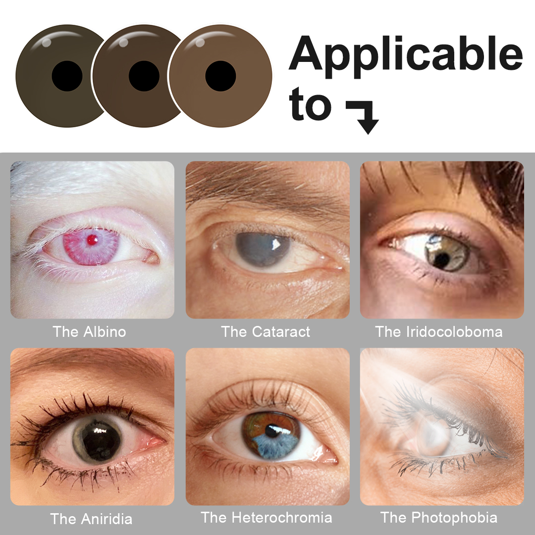 Free Shipping Pseyeche Prosthetic Contact Lenses for Blind Eye Colored Contact Lenses Brown Lenses Prosthetic Eye Contact