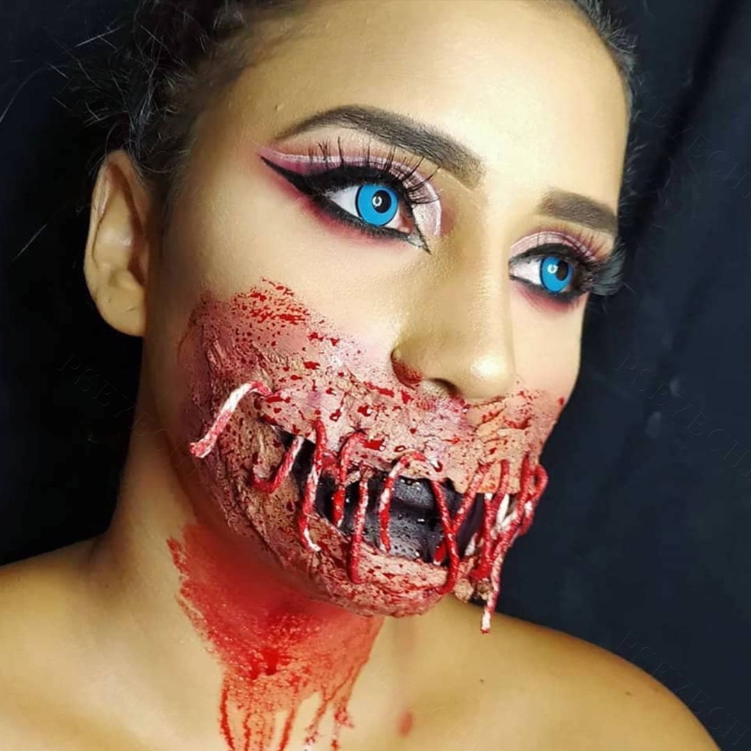 Free Sample Pseyeche Mansan Contact Lenses Soft Lens Crazy Softlens Anime Lens Cosplay Halloween Contacts Lensa Kontak