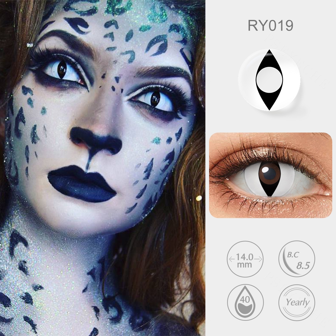 Free Shipping Halloween Cosplay Lenses Wholesale Cat Eye 1 Year Halloween Sclera Contacts sharingan Contact Lenses