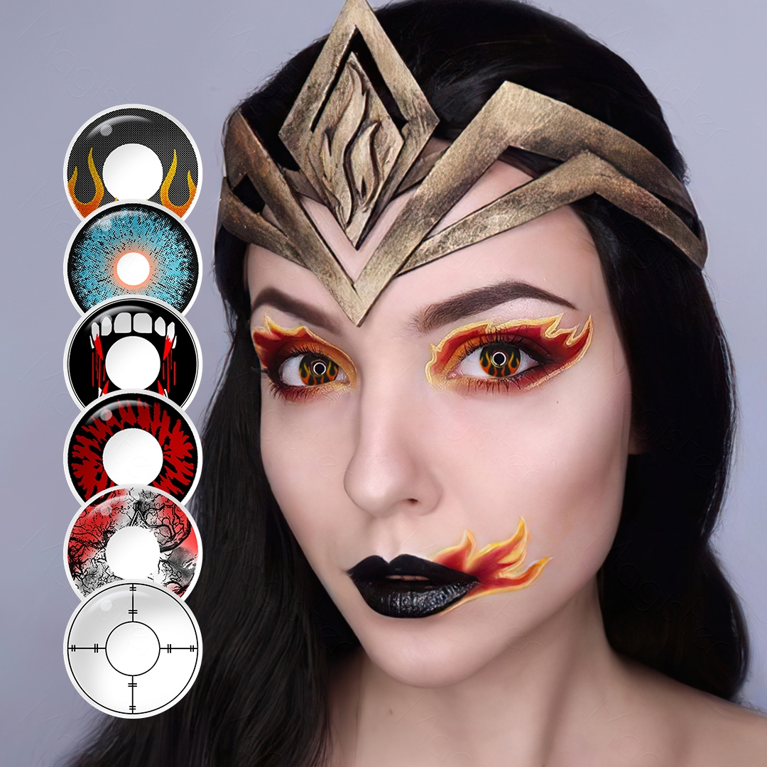 Magister Hot Crazy Colored Contact Lens Role-Playing Halloween Eye Lenses Free Shipping Yearly Sharingan Contact Lenses