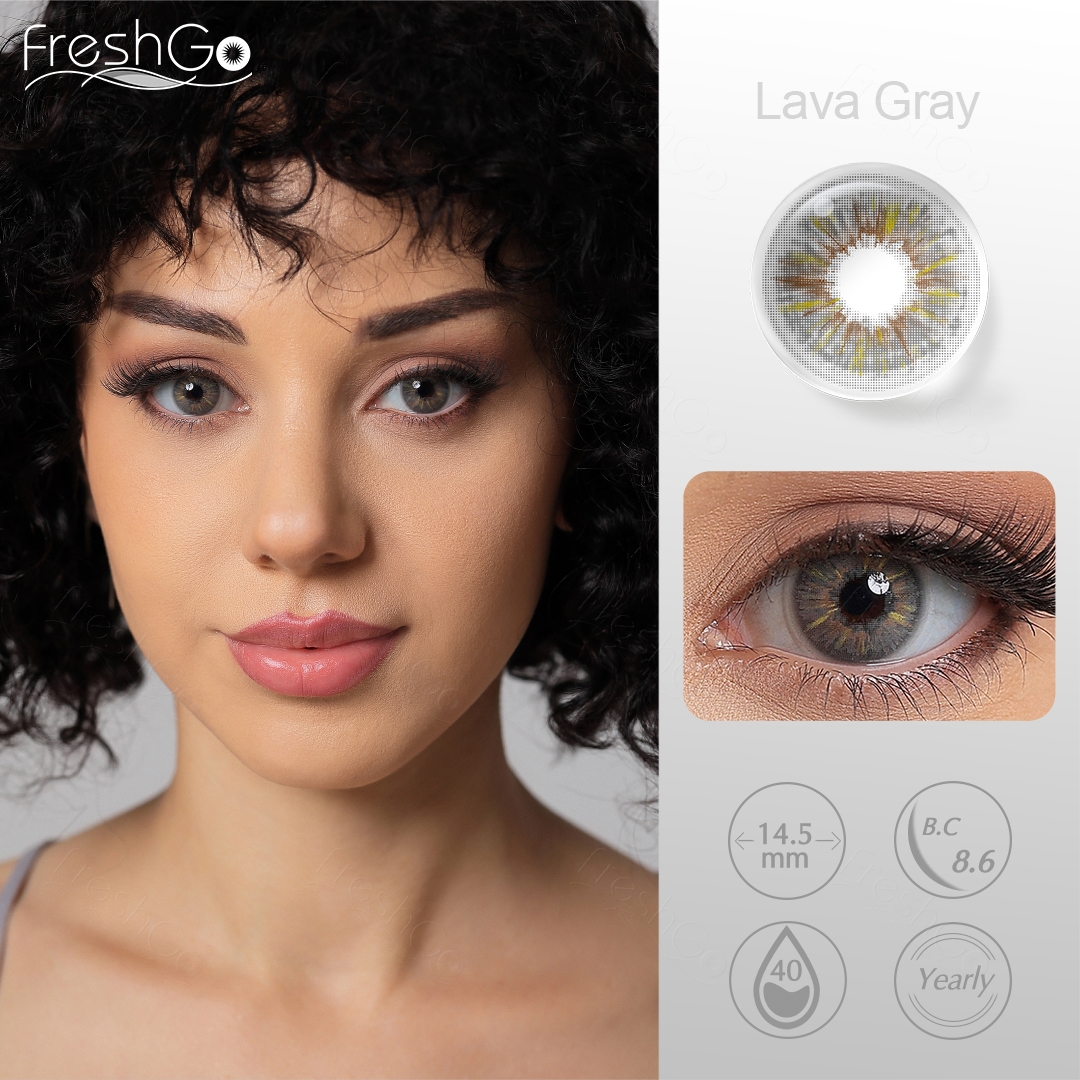 Free Sample Freshgo Broadway Colored Contact Lenses Private Label Contact Lenses Best Seller Lava Gray Eye Lens 14.5mm Lentilles
