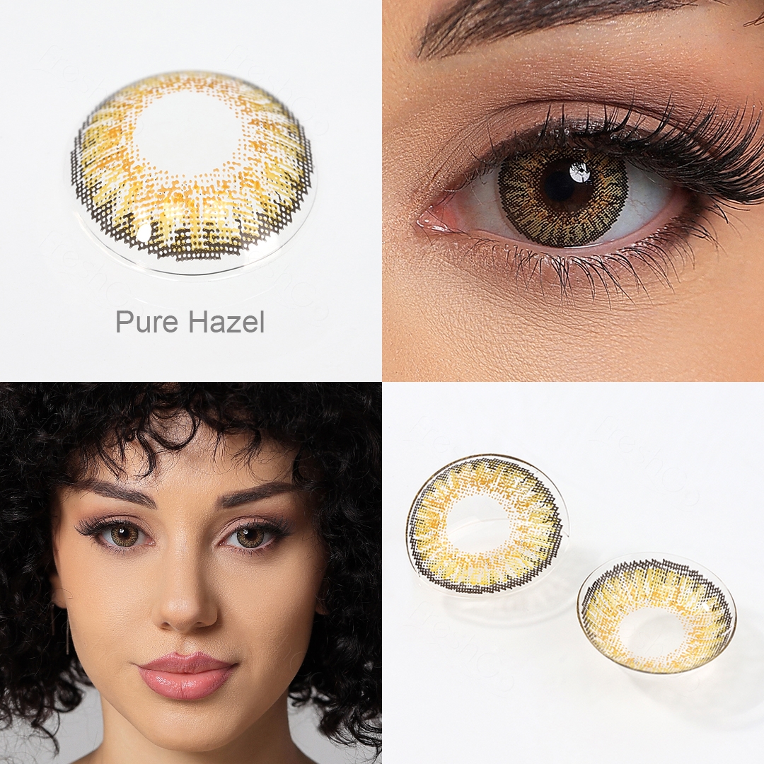Free Shipping Freshgo 3 Tone Color Contact Lenses Soft Eye Lenses High Quality Yearly 14.5 Colored Contact Lenses Big Eye Lens