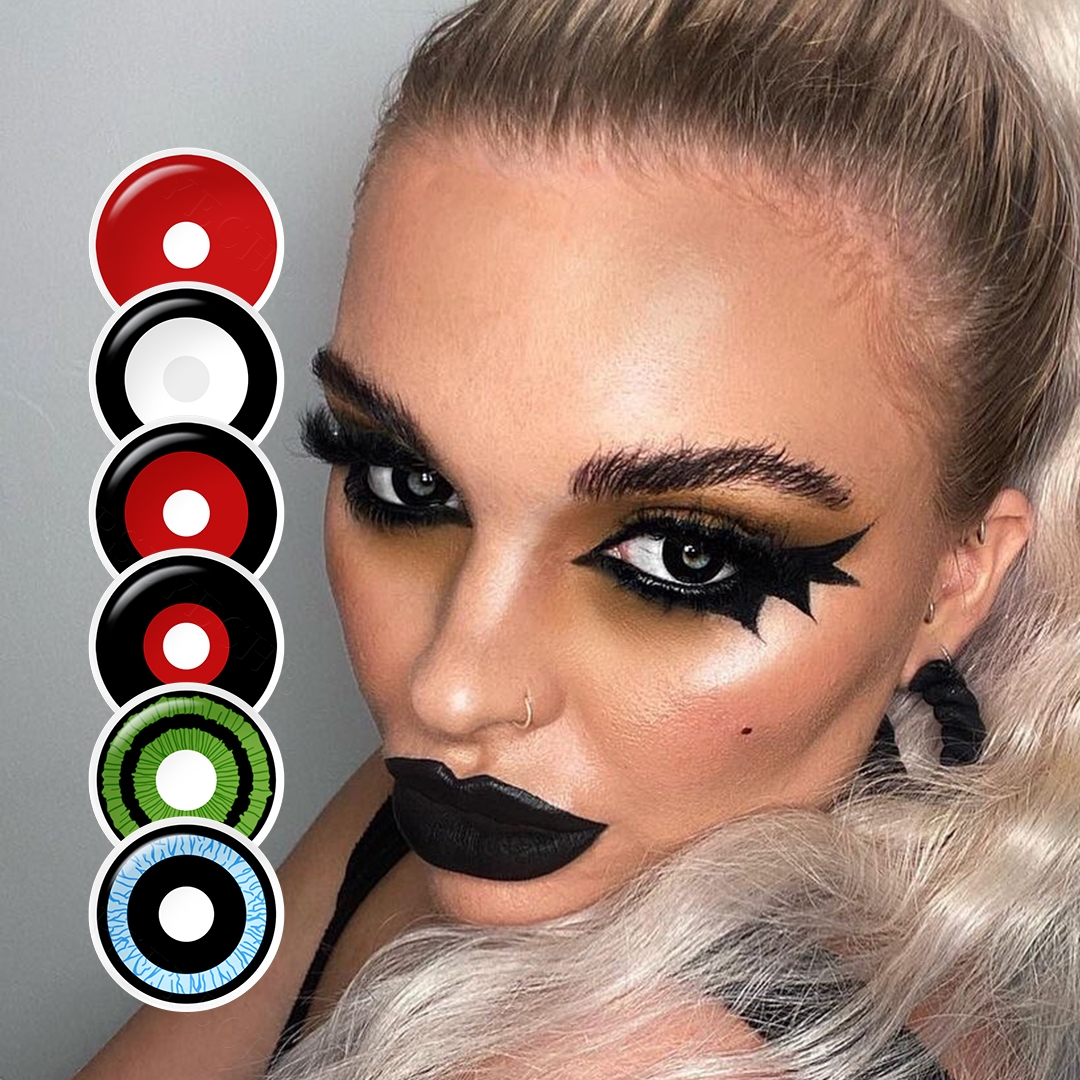 Free Shipping Pseyeche Mini Sclera Contact Lens 17mm White Sclera Contact Lenses Popular Black Sclera Contact Lenses Lentilles