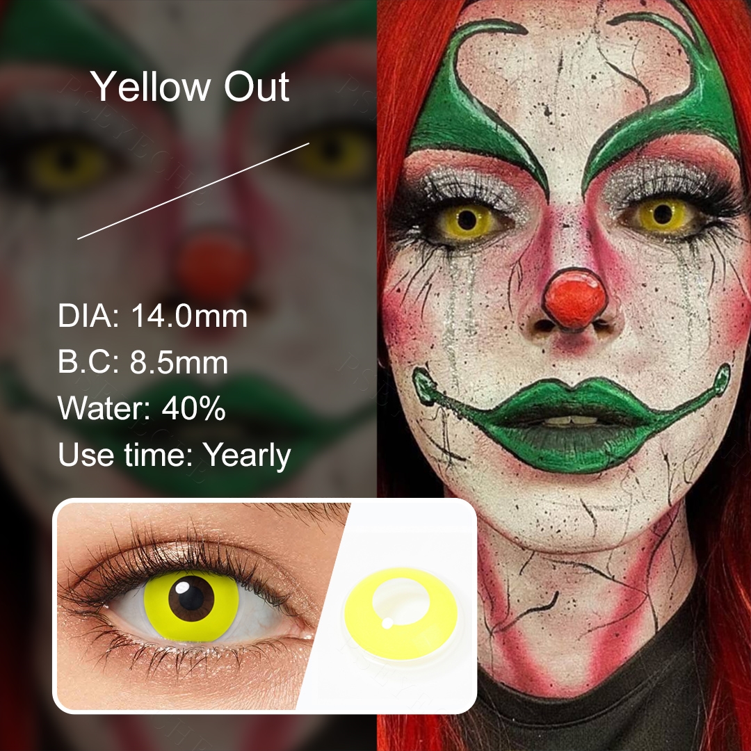 PSEYECHE Cosplay Blind Halloween Contact Lens Blackout Eyes Contact Lenses Crazy Eyes Contacts