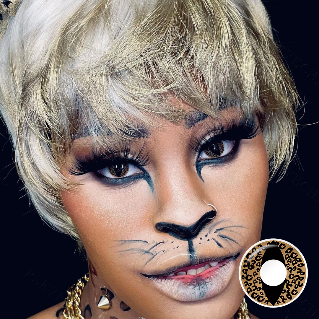 Free Samples Pseyeche Cat Eye Contact Lenses Hollywood Crazy Soft Lens Anime Cosplay Halloween Contacts Lentilles Pour Les Yeux