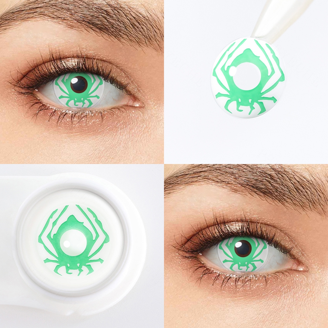 Green Spider Halloween Contacts